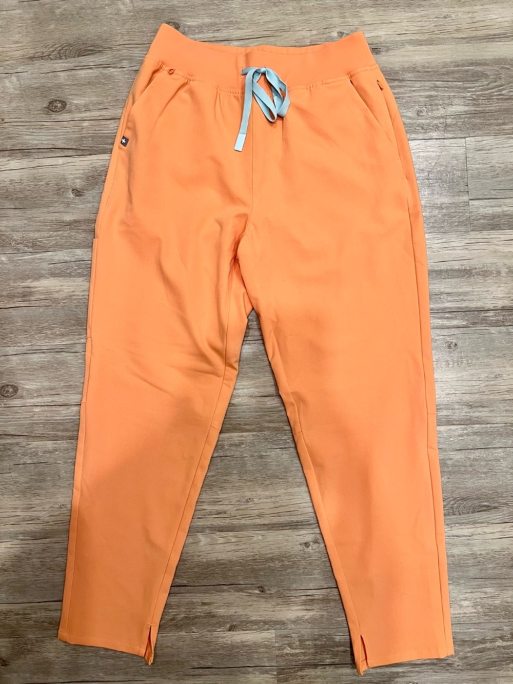 Figs Shaka Orange Alva High Waisted Tapered Scrub Pant